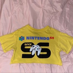 UNIF Tops - Yellow Nintendo Crop Top UNIF Tops - Yellow Nintendo Crop Top